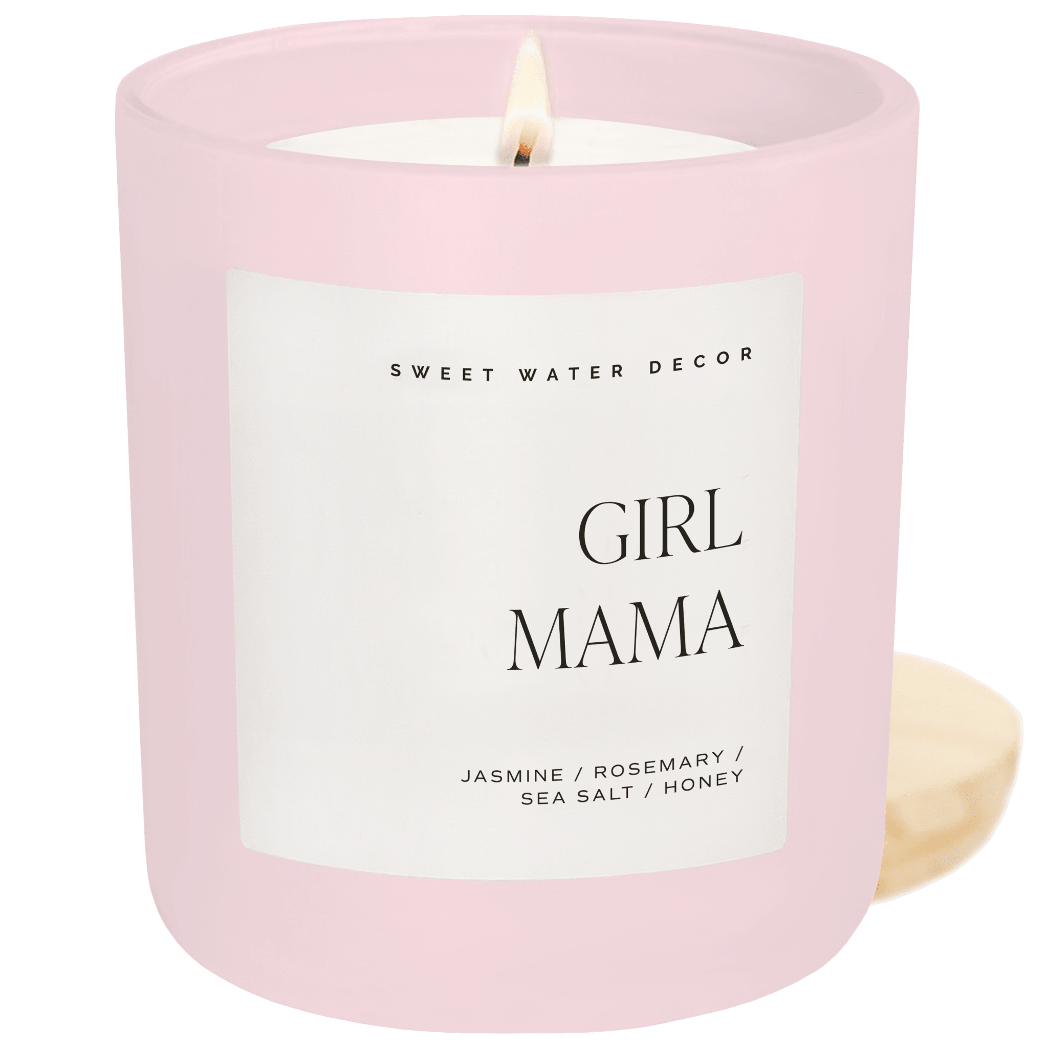 CL179-GIRL-MAMA-PINK-15OZ-MATTE-CANDLE-WOOD-LID-2025-SWEET-WATER-DECOR-WB